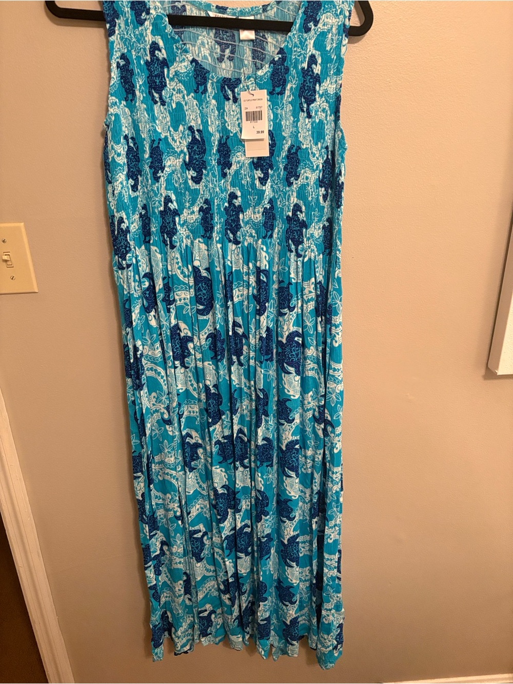 Kaktus Turquoise & Navy Paisley Maxi Dress